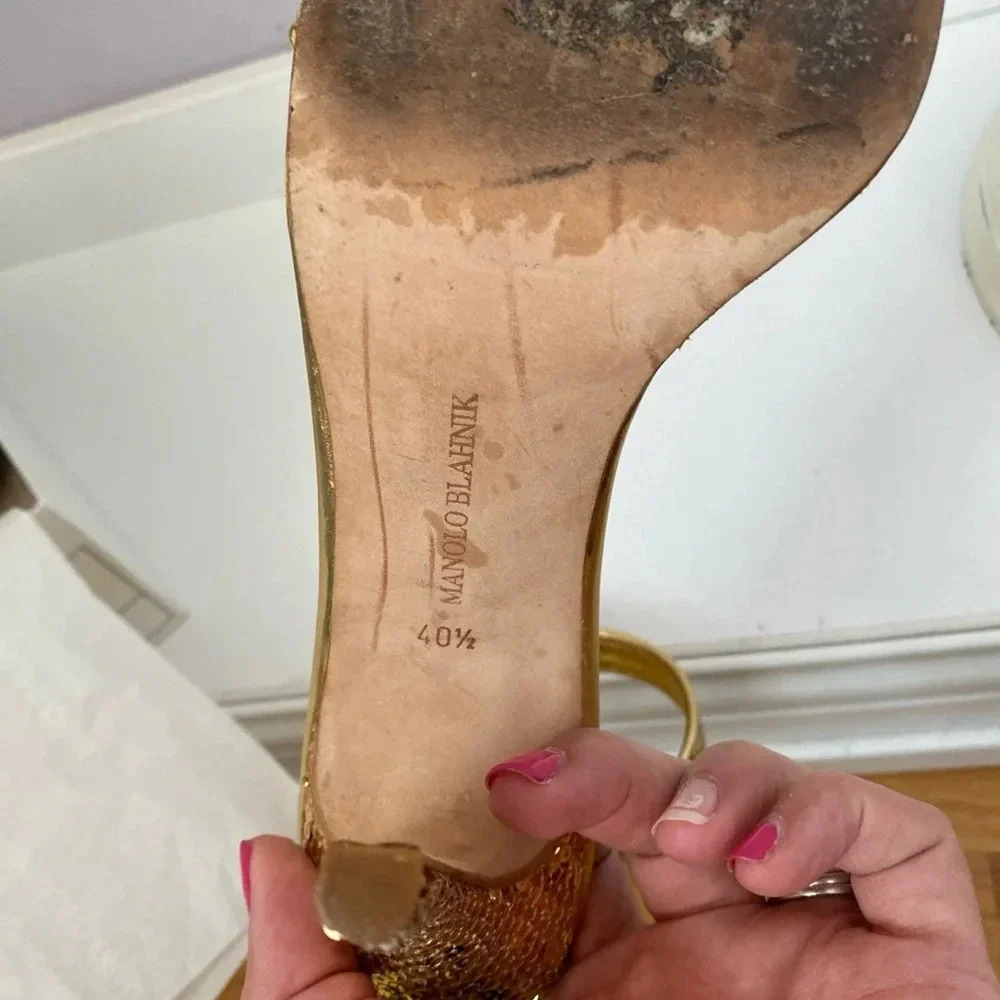 Manolo Blahnik Eufidabo Size 10 1/2 - Picture 15 of 17